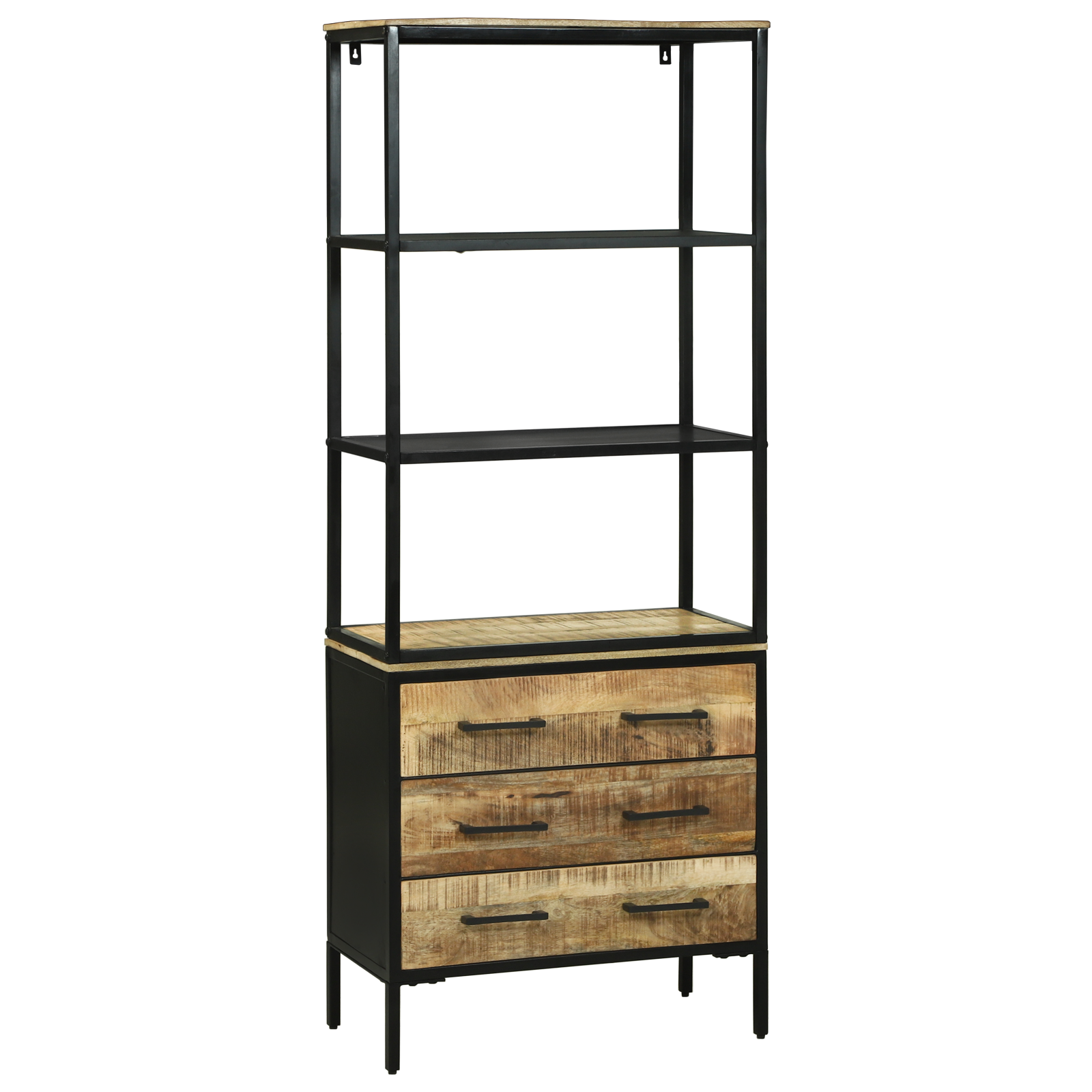 Highboard  70x35x180 cm Legno Mango Grezzo Solido