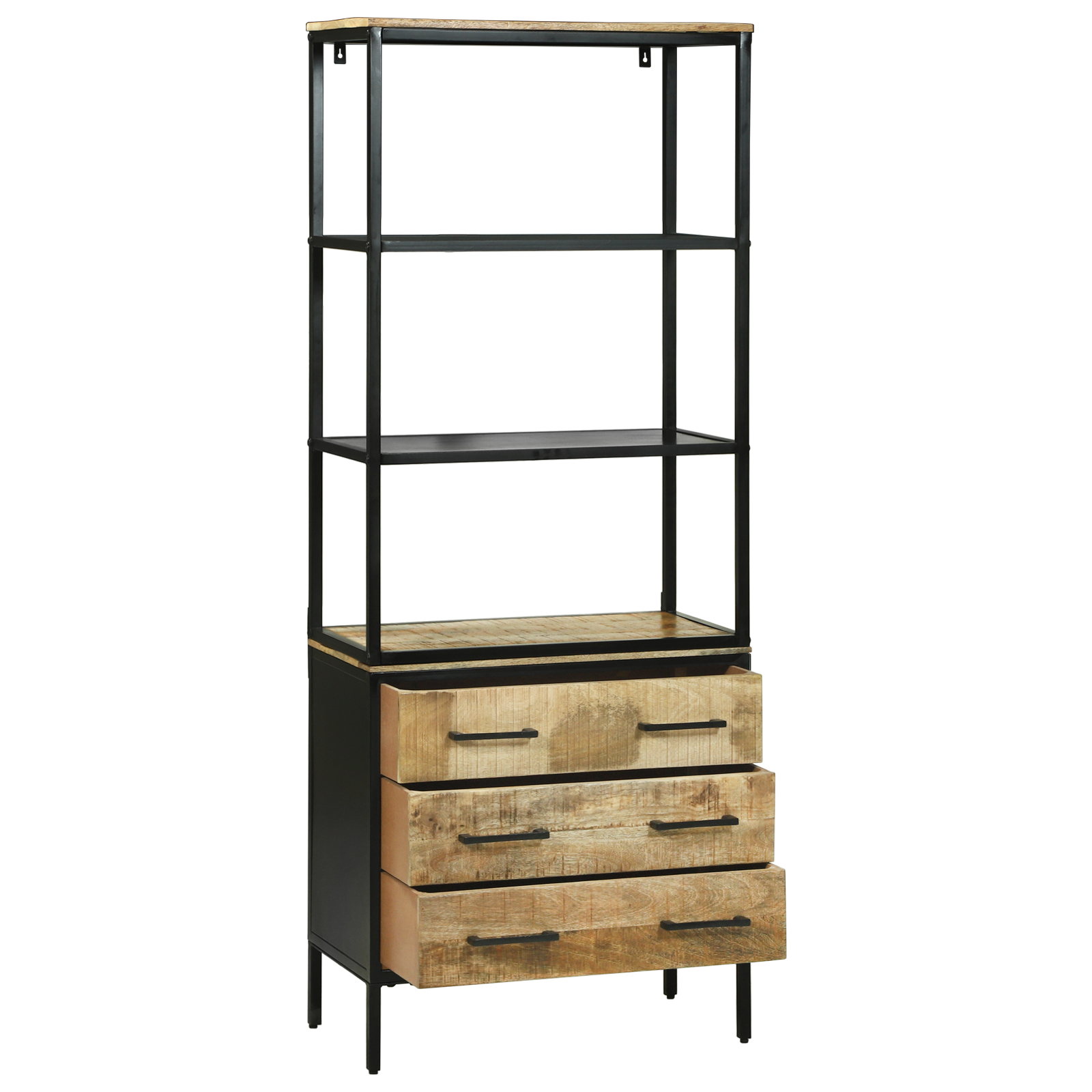 Highboard  70x35x180 cm Legno Mango Grezzo Solido