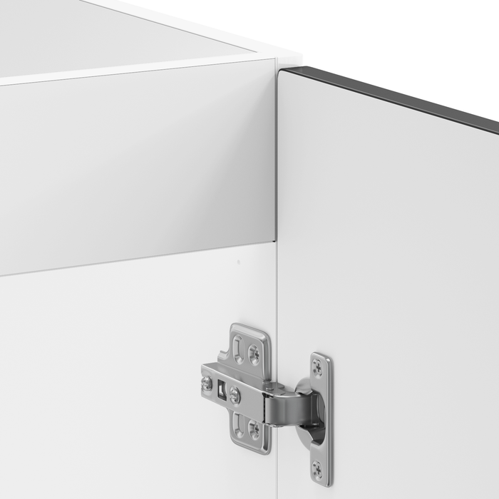 Mobiletto da Cucina  "Kalmar" con Doppio Lavandino Nero in Legno Ingegnerizzato