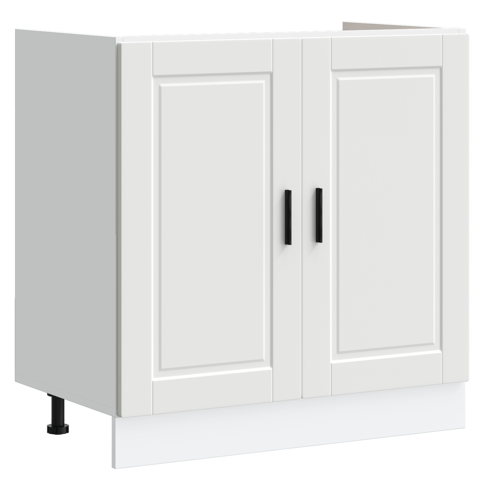 Mobiletto sotto lavabo "Porto" con lavabo bianco 80x46x84,5 cm in legno ingegnerizzato