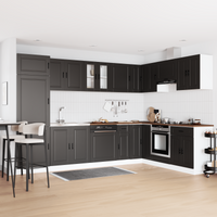 Mobile Sottolavello  "Porto" con Lavello Nero 80x46x84,5 cm in Legno Ingegnerizzato