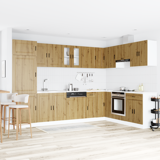 Base del Lavabo  "Porto" con lavabo in rovere artigianale 80x46x84,5 cm in legno ingegnerizzato