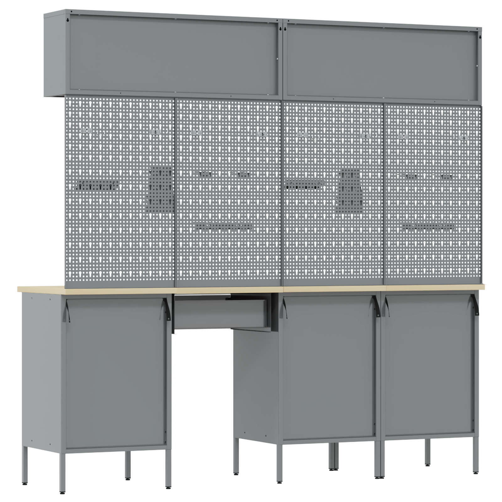 Set da Banco da Lavoro in Acciaio Nero da 10 Pezzi