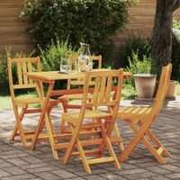 Sedie da Giardino Pieghevoli  4 pcs 36x46x86 cm Legno Massello di Acacia