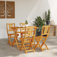 Sedie da Giardino Pieghevoli  4 pcs 36x46x86 cm Legno Massello di Acacia