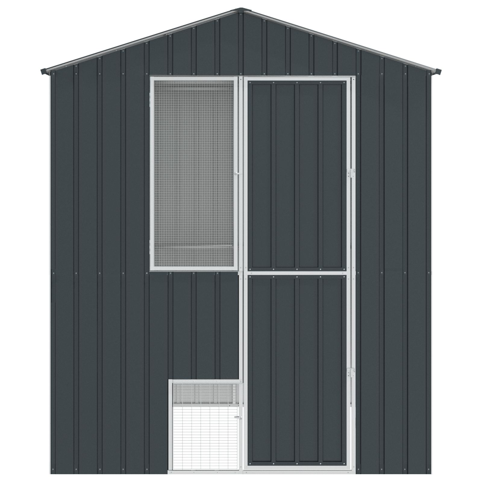 Aviario per Uccelli Antracite 210x215x247 cm Acciaio