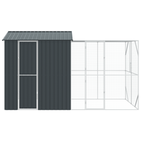 Aviario per Uccelli  con Estensione Anthracite 210x421x247 cm Acciaio