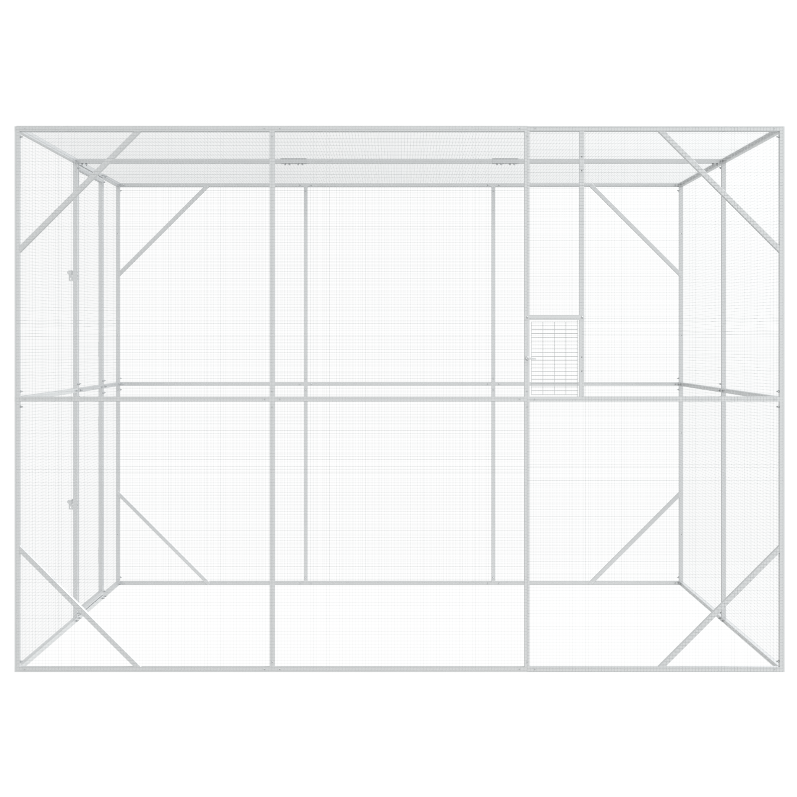 voliera  antracite 302x206x214 cm in acciaio