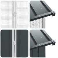 Voliera per Uccelli con Estensione Antracite 310x640x247 cm Acciaio