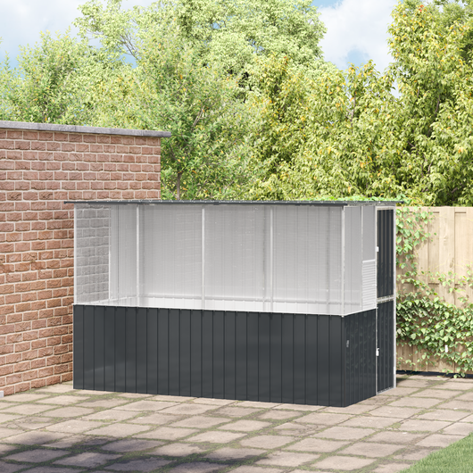 Gabbia per Uccelli  Anthracite 215x78x200 cm Acciaio Galvanizzato