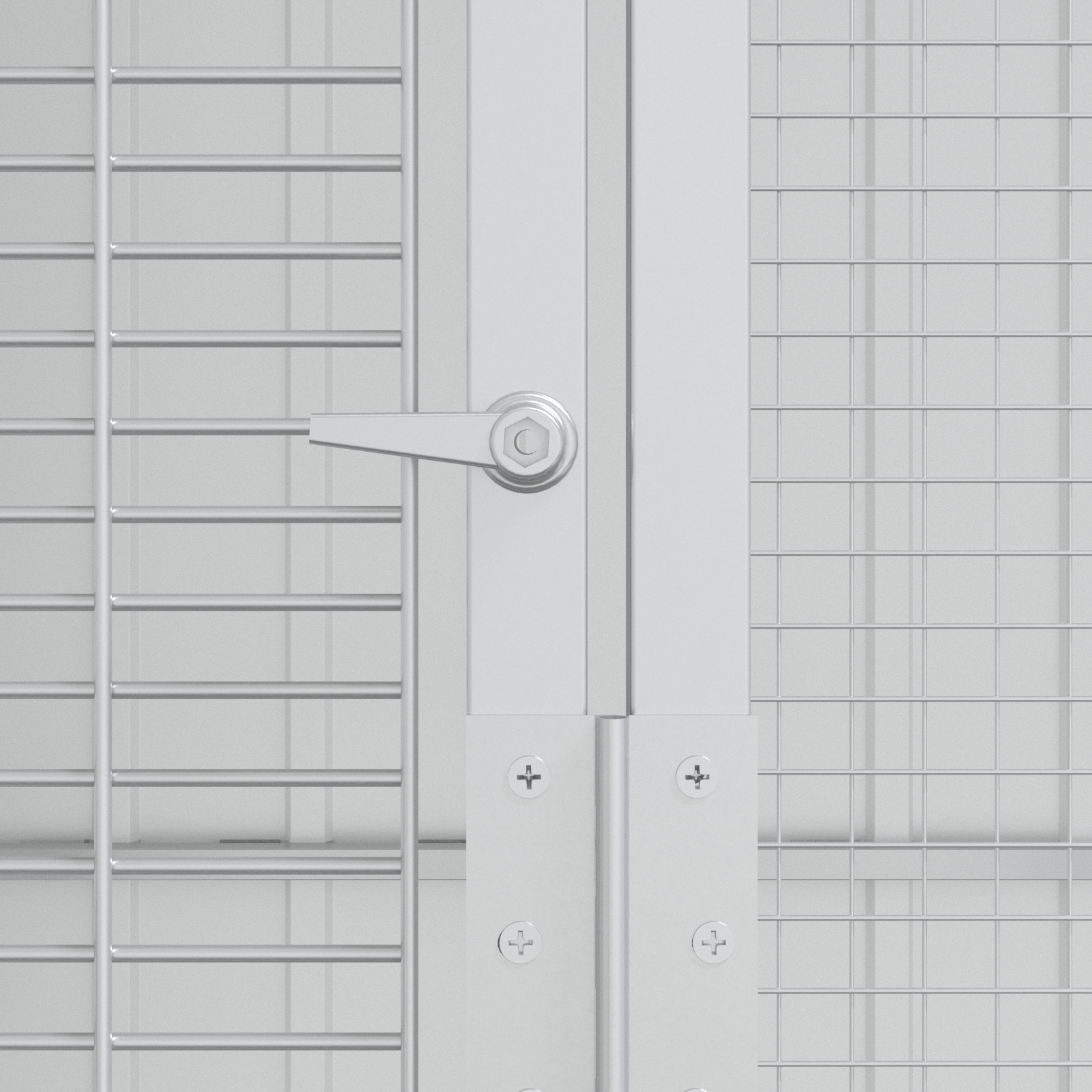 Aviario per Uccelli  Grigio 215x110x247 cm Acciaio