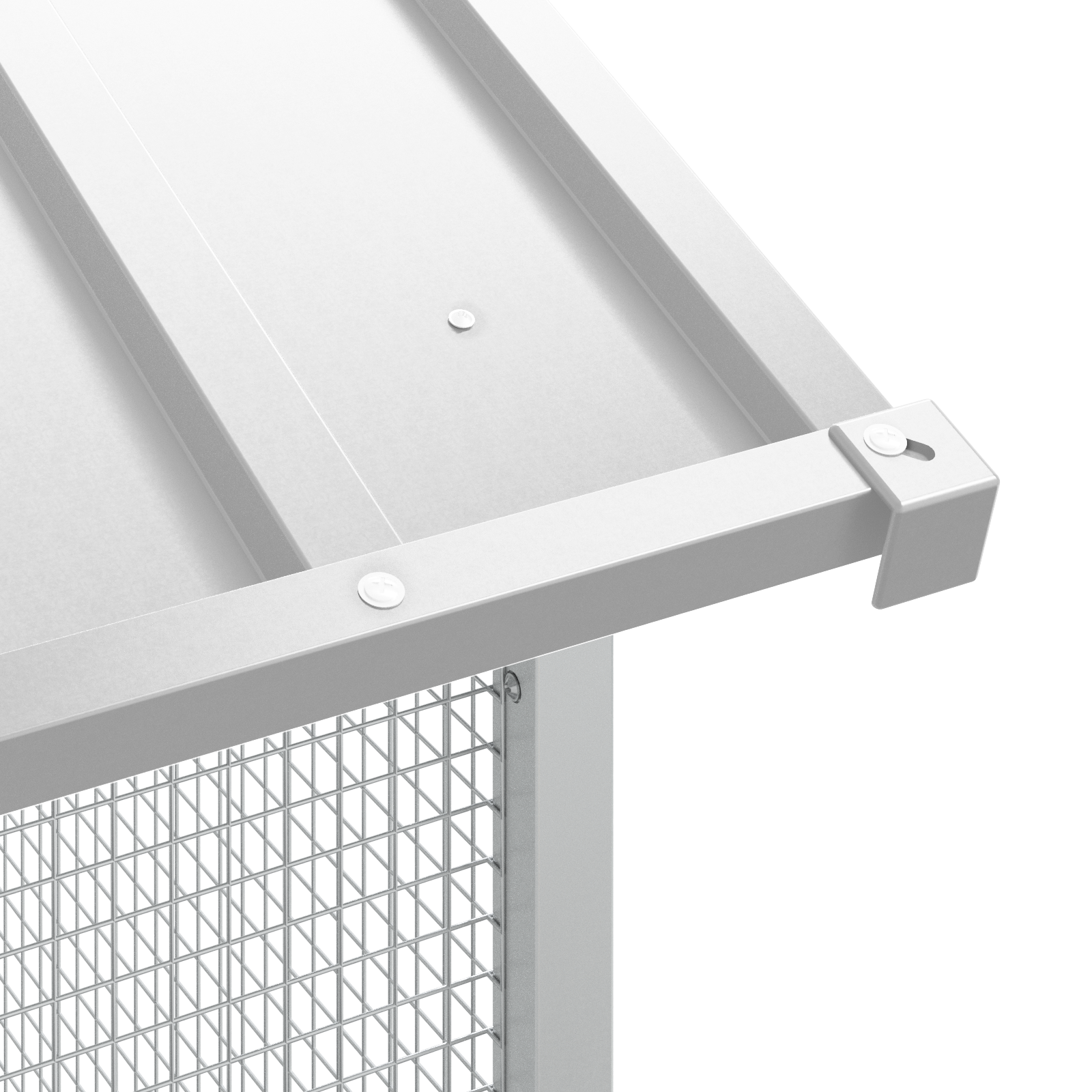 Aviario per Uccelli  Grigio 215x110x247 cm Acciaio