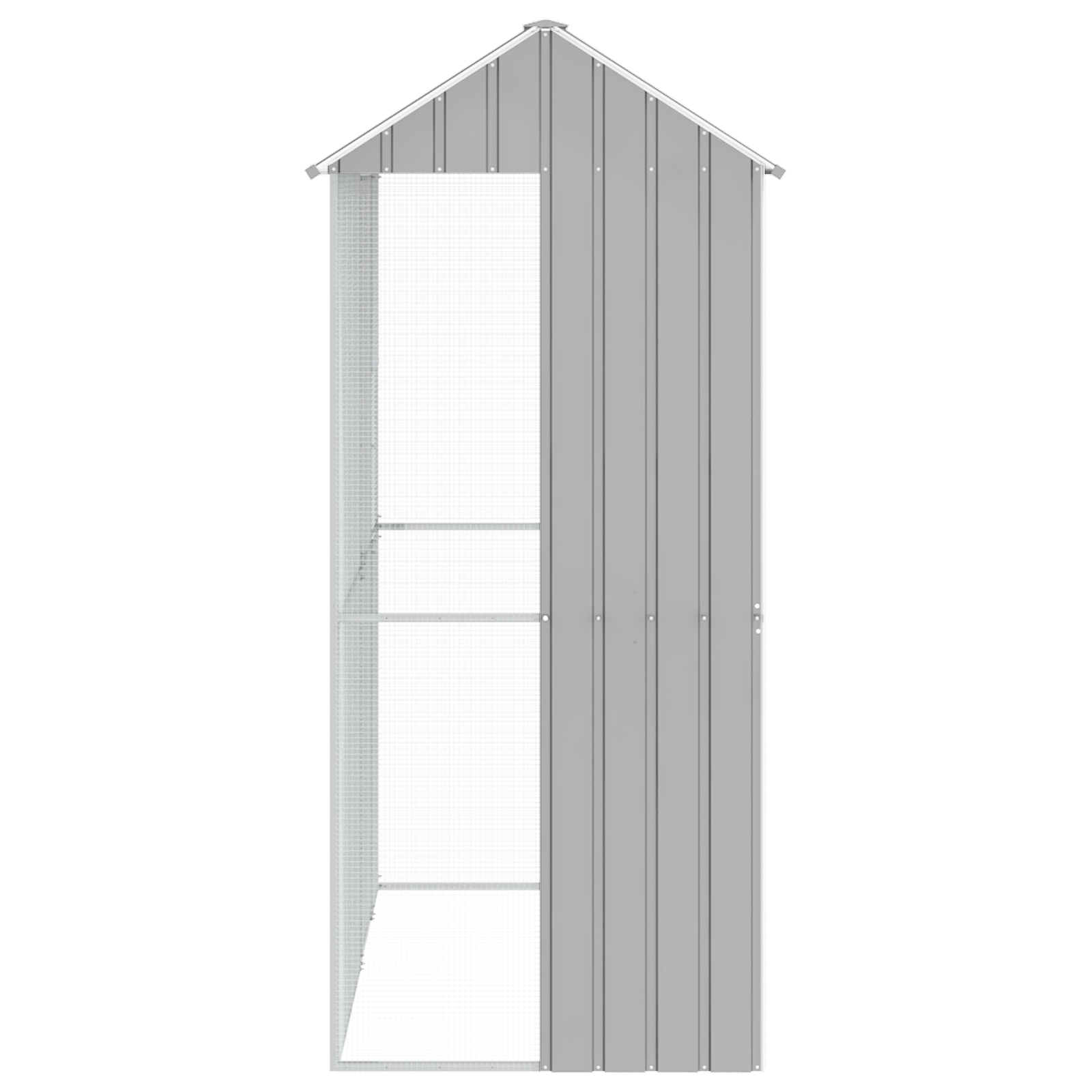 Aviario per Uccelli  Grigio 215x110x247 cm Acciaio