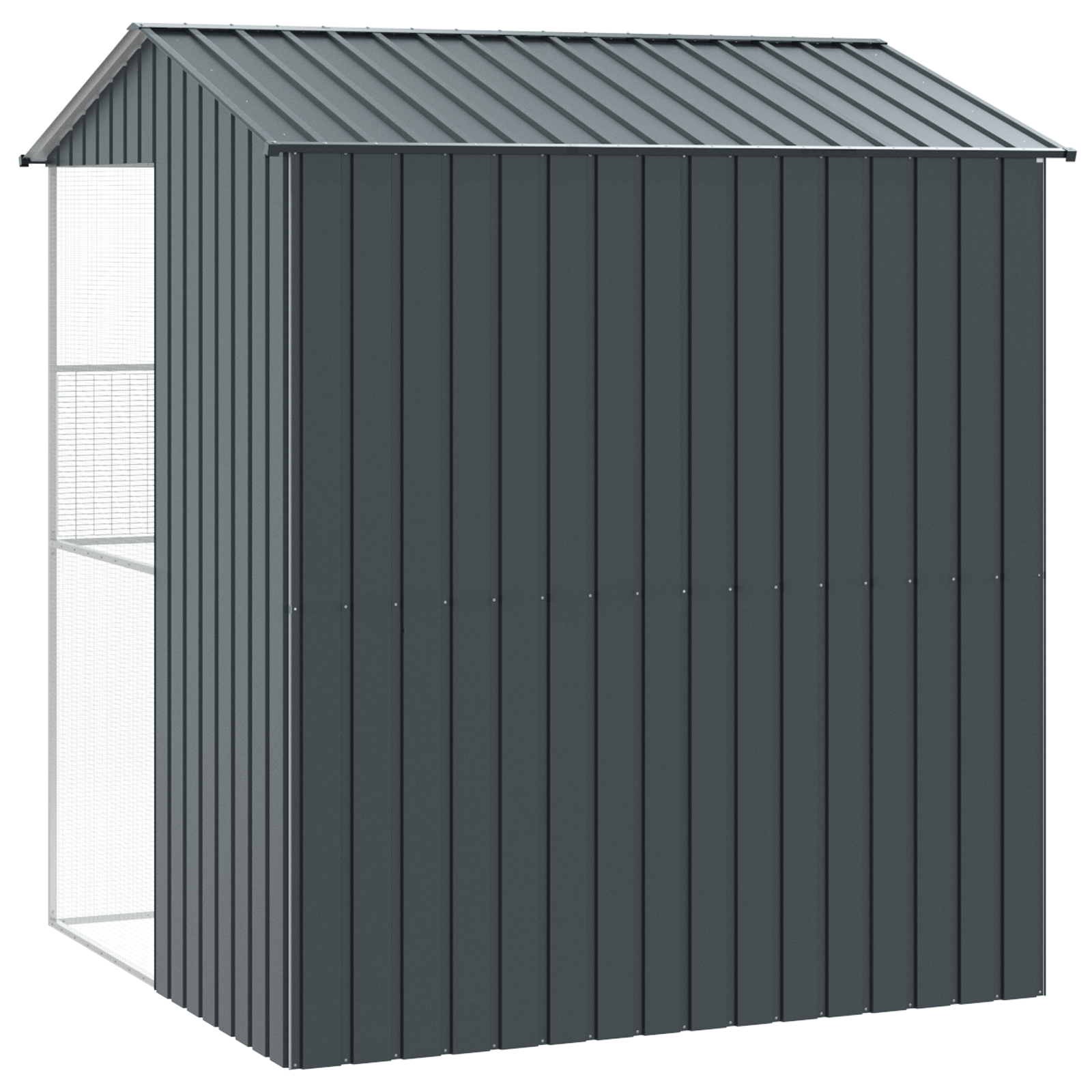 Gabbia per Uccelli Antracite 215x210x247 cm in Acciaio