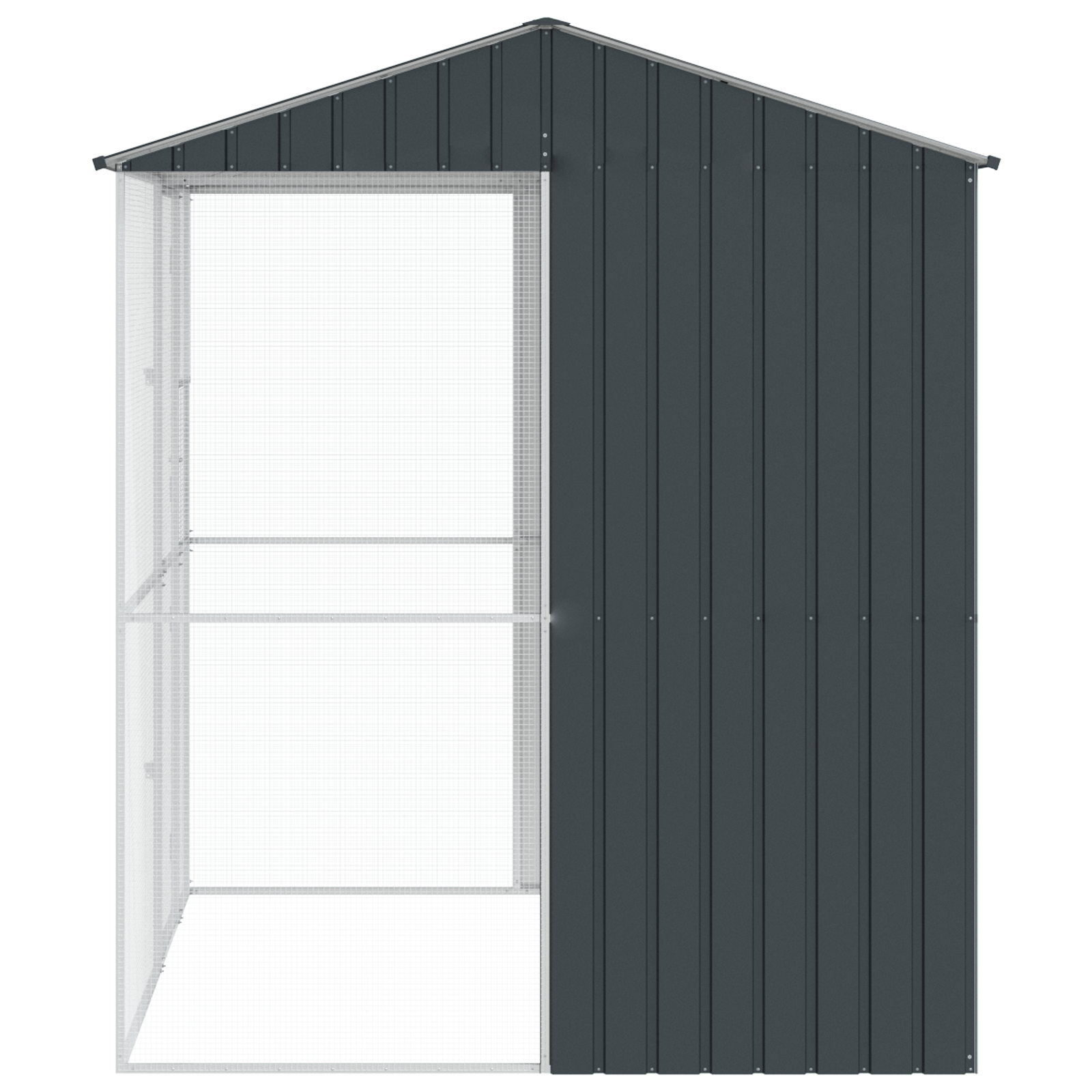 Gabbia per Uccelli Antracite 215x210x247 cm in Acciaio