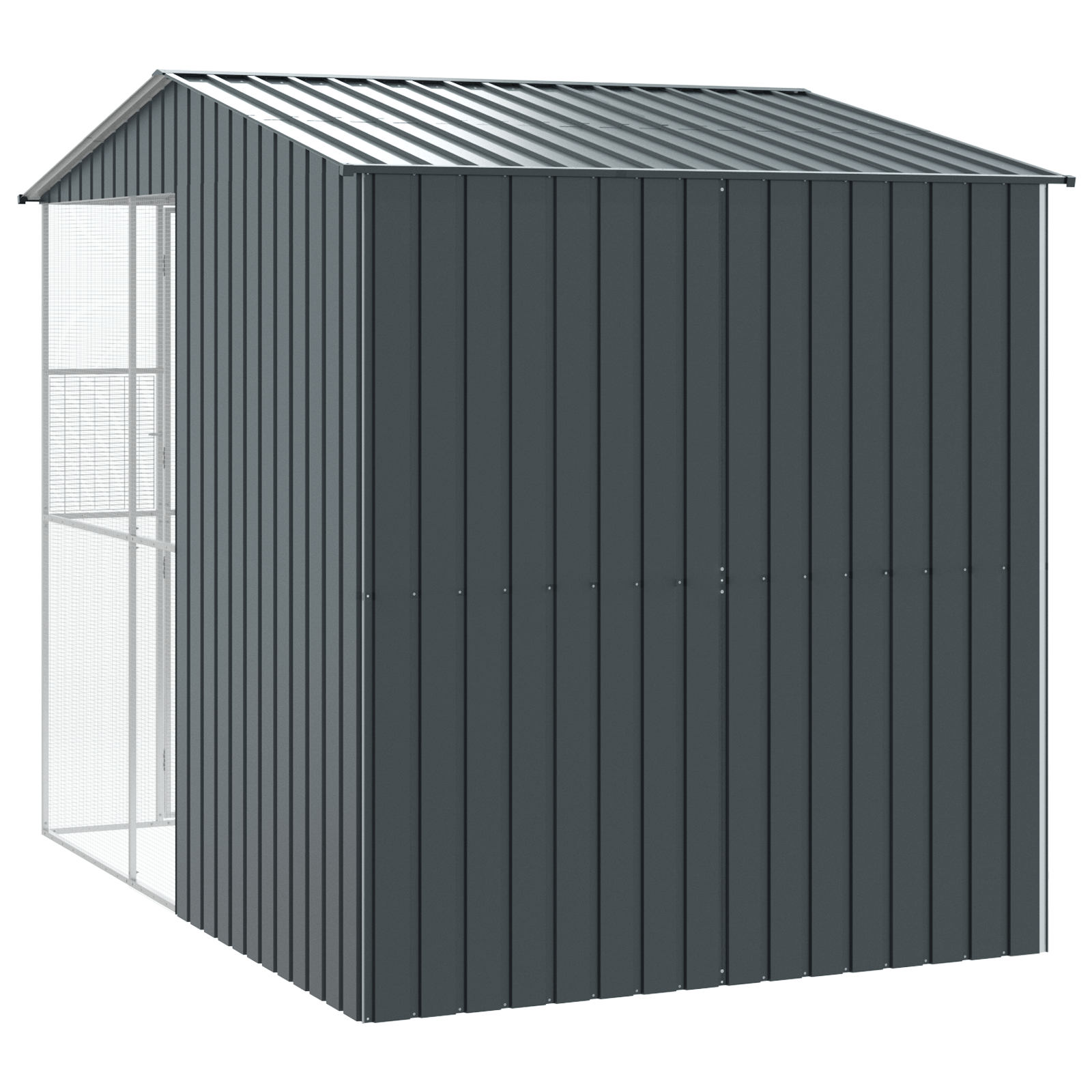 Voliera per uccelli Antracite 215x310x247 cm in Acciaio