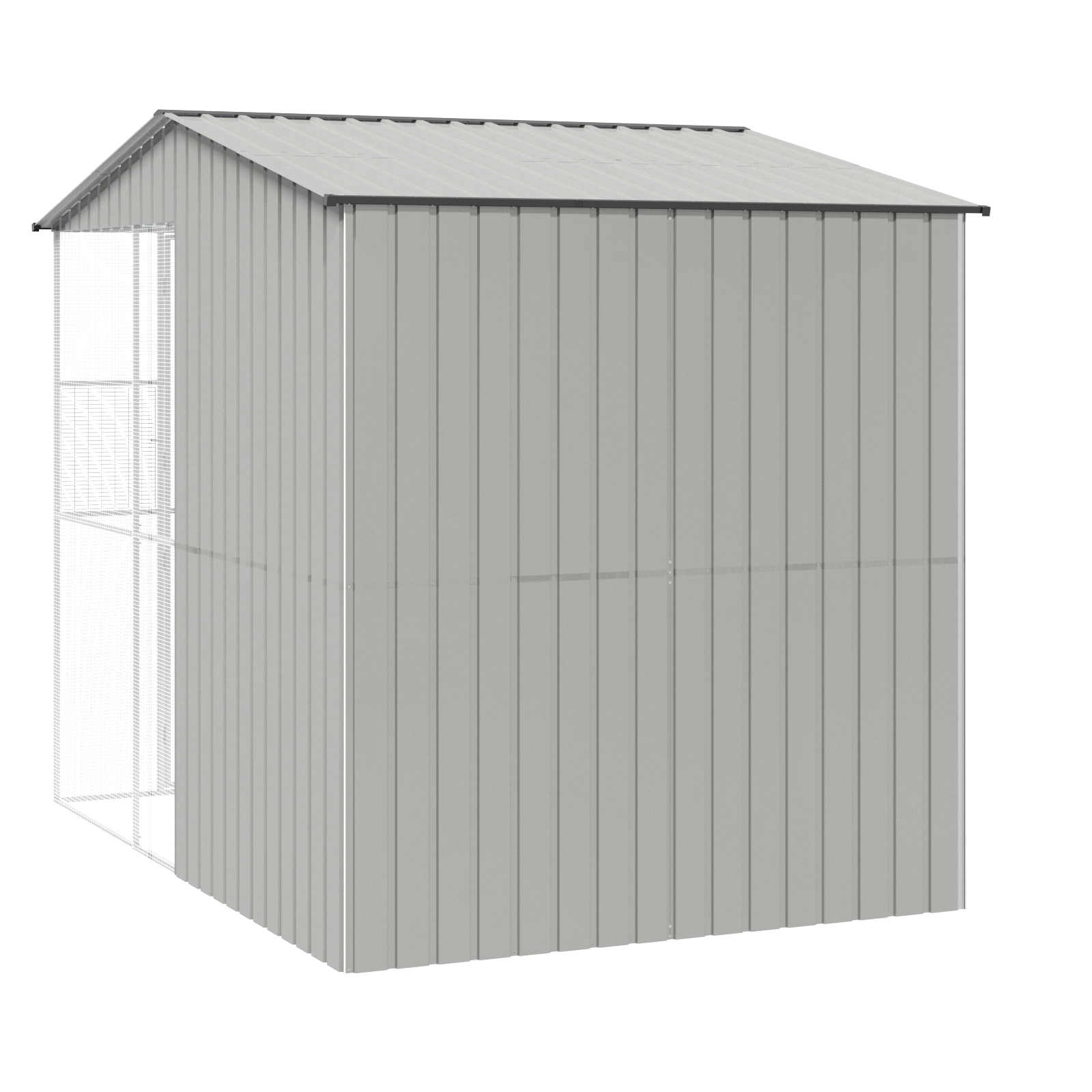 Aviario per Uccelli  Grigio 215x310x247 cm in Acciaio