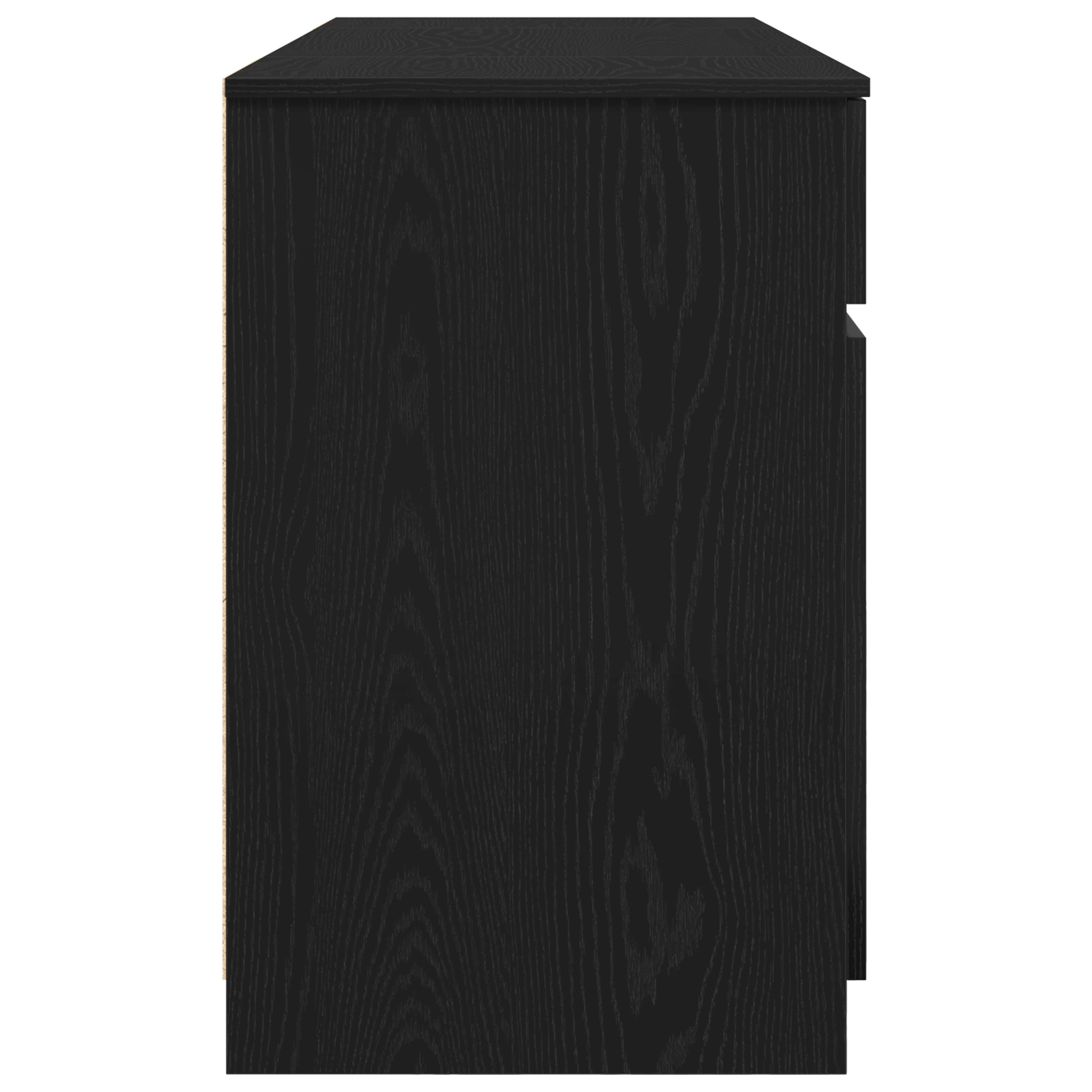 Scrivania  Nero Rovere 140x49x76 cm Legno ingegnerizzato