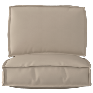 Set di cuscini per pallet 2 pezzi Tortora in tessuto Oxford