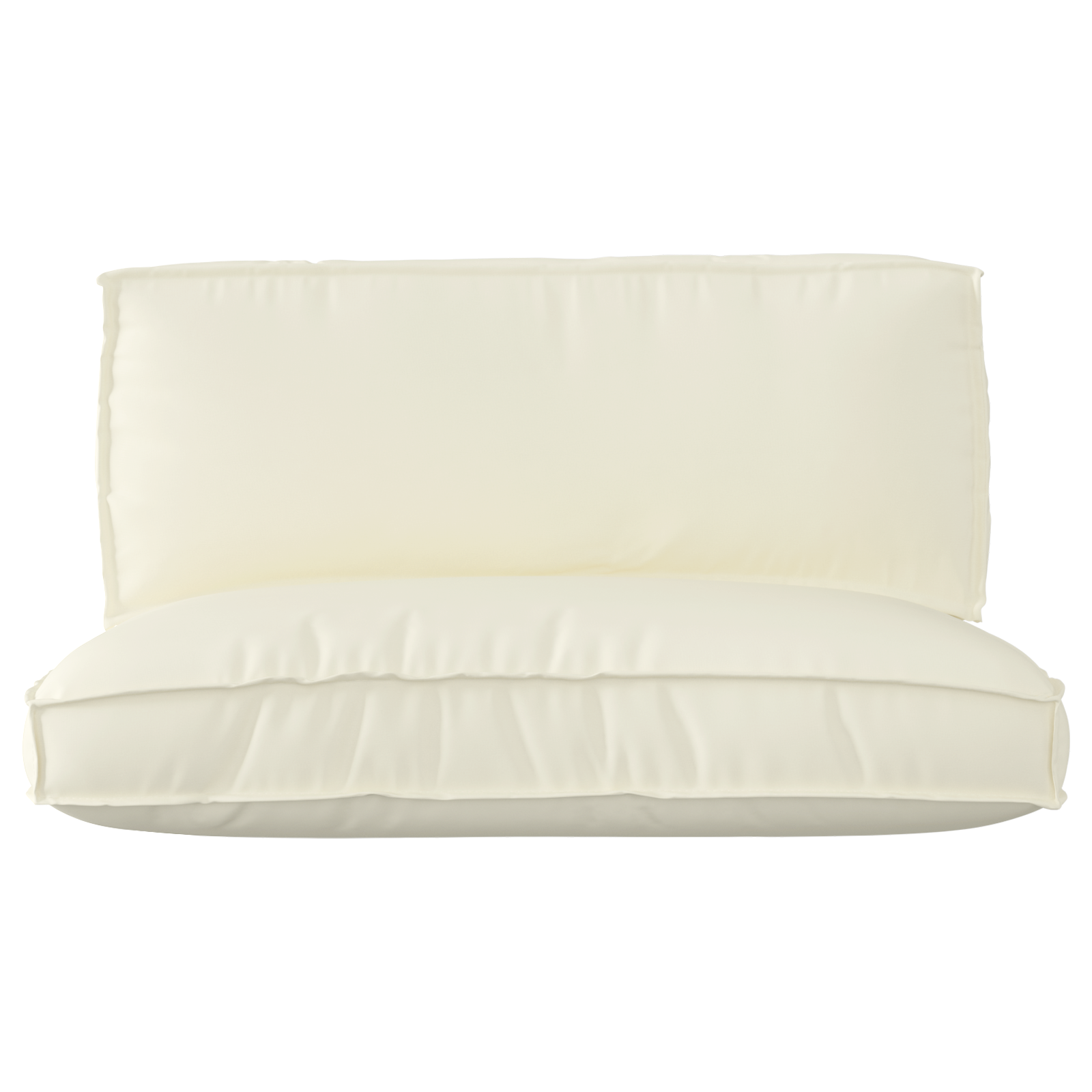 Set di cuscini per pallet 2 pezzi crema in tessuto Oxford