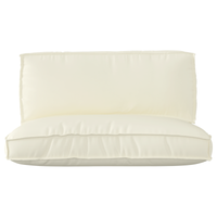 Set di cuscini per pallet 2 pezzi crema in tessuto Oxford