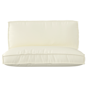 Set di cuscini per pallet 2 pezzi crema in tessuto Oxford