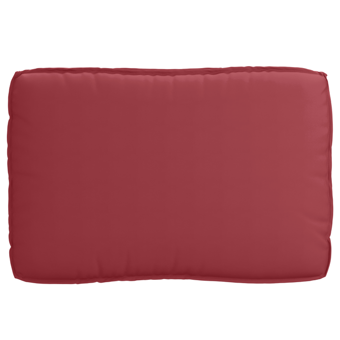 Set di Cuscini per Pallet in 2 Pezzi Rosso Vino in Tessuto Oxford