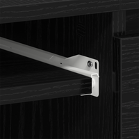 Scrivanie 2 pezzi in rovere nero 140x50x76 cm in legno ingegnerizzato