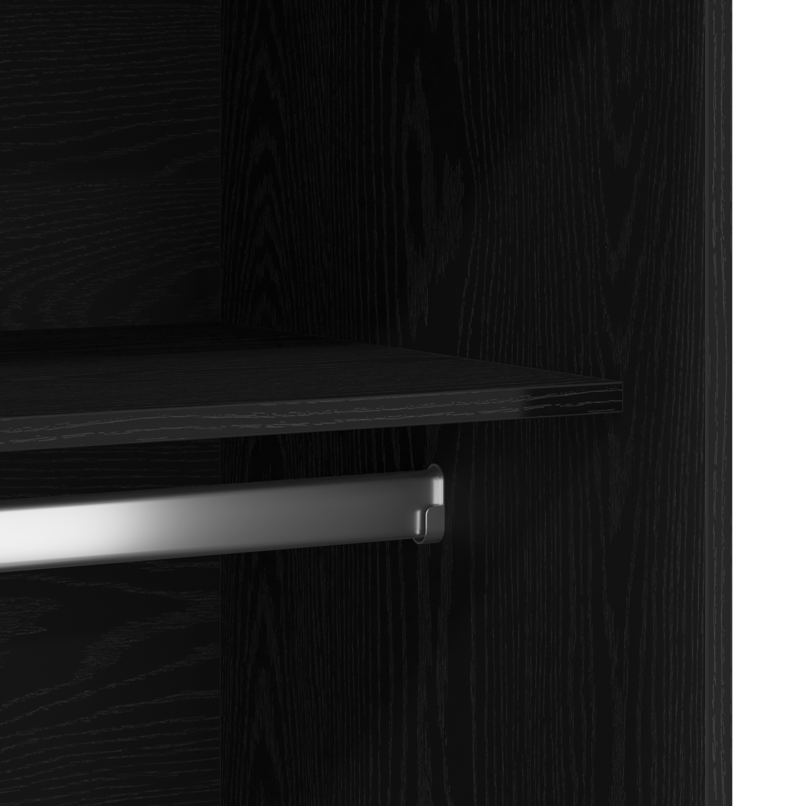 Armadio  Nero Rovere 100x50x200 cm in legno ingegnerizzato