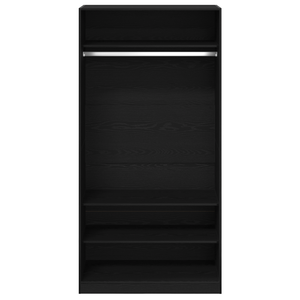 Armadio  Nero Rovere 100x50x200 cm in legno ingegnerizzato