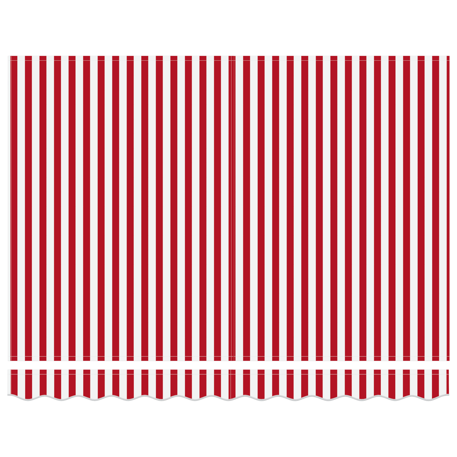 Ombrellone Retrattile Automatico Rosso e Bianco 350x250 cm