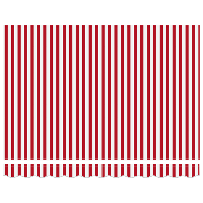 Ombrellone Retrattile Automatico Rosso e Bianco 350x250 cm