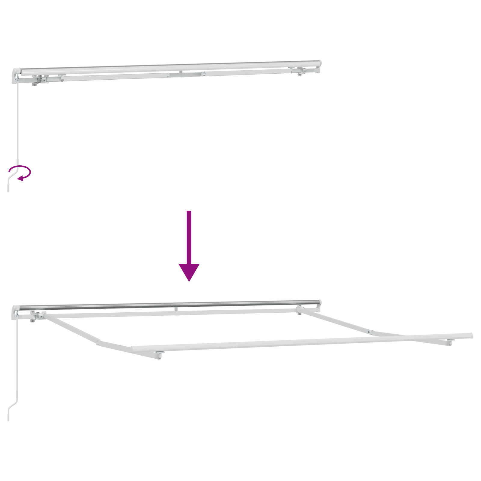 Tenda Retrattile Manuale  Beige 350x250 cm