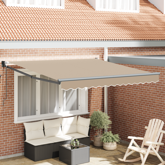 Tenda Retrattile Automatica Beige 350x250 cm