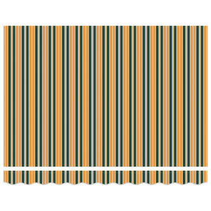 Tenda Retrattile Automatica  Verde e Giallo 350x250 cm