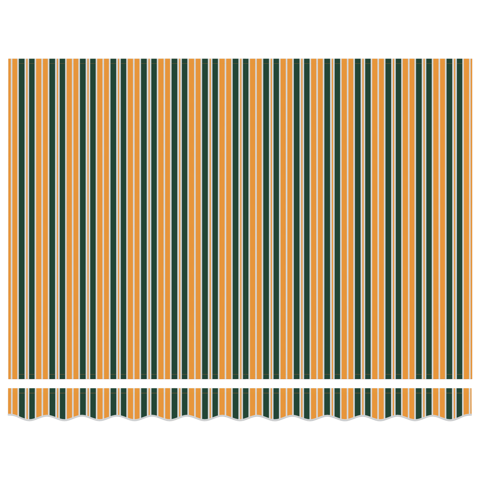 Tenda Retrattile Manuale  Verde e Giallo 350x250 cm