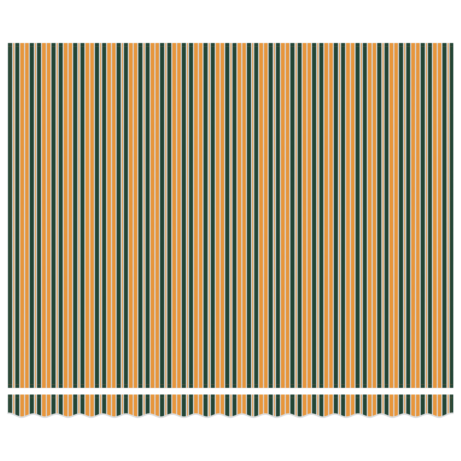 Ombrellone Retrattile Manuale Verde e Giallo 400x300 cm