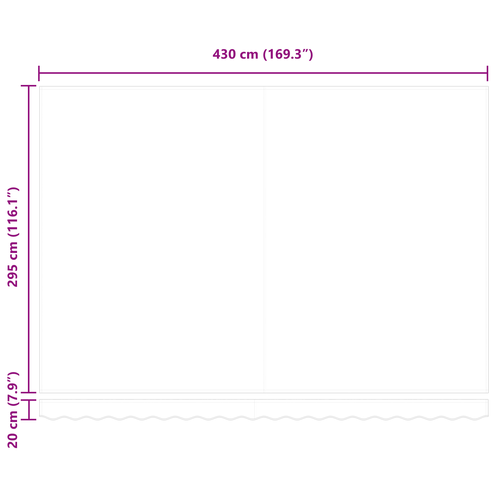 Tenda retrattile manuale  Bianco 450x300 cm
