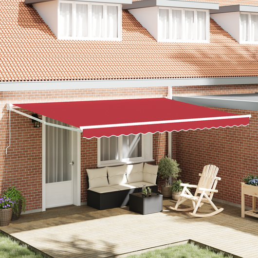 Tenda Retrattile Manuale  Rossa 450x300 cm