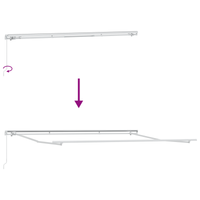 Ombrello Retrattile Arancione e Marrone 450x350 cm