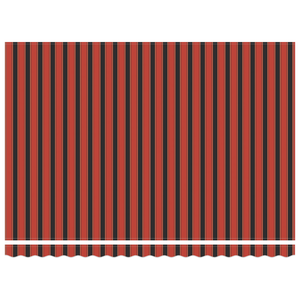 Ombrello Retrattile Arancione e Marrone 450x350 cm