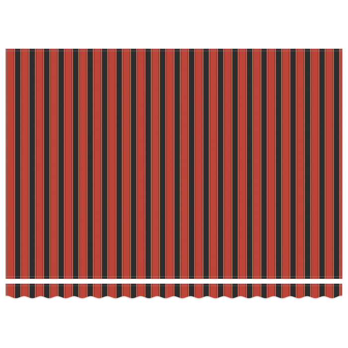 Ombrello Retrattile Arancione e Marrone 450x350 cm