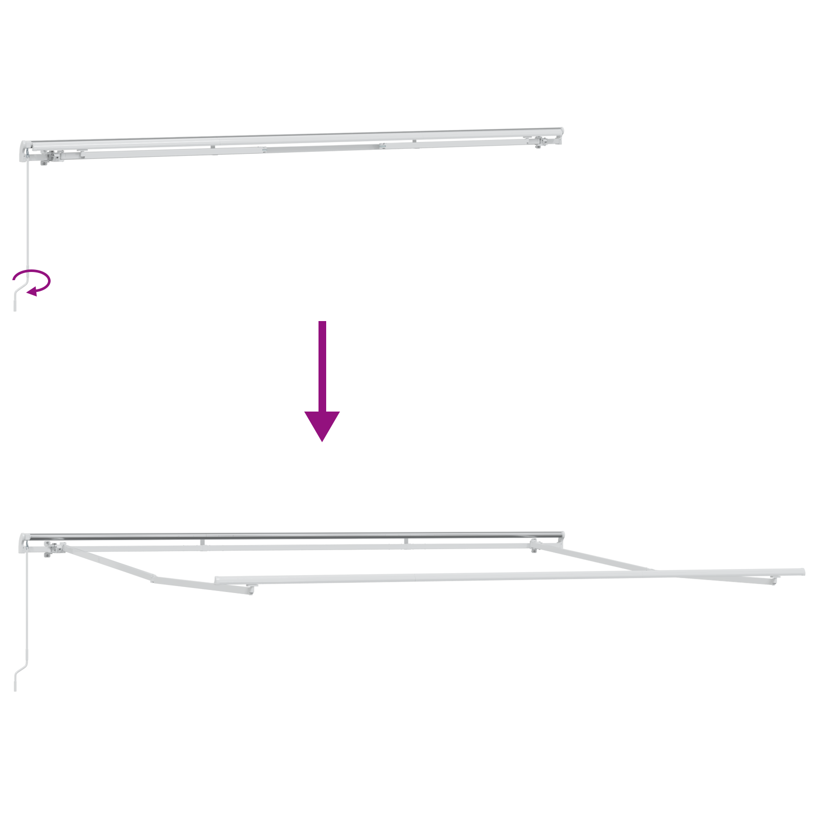 Tenda Retrattile Manuale Gialla e Arancione 500x300 cm