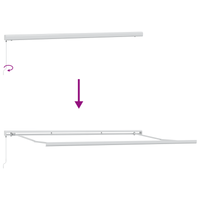 Ombrellone Retrattile Manuale Giallo e Arancione 500x300 cm
