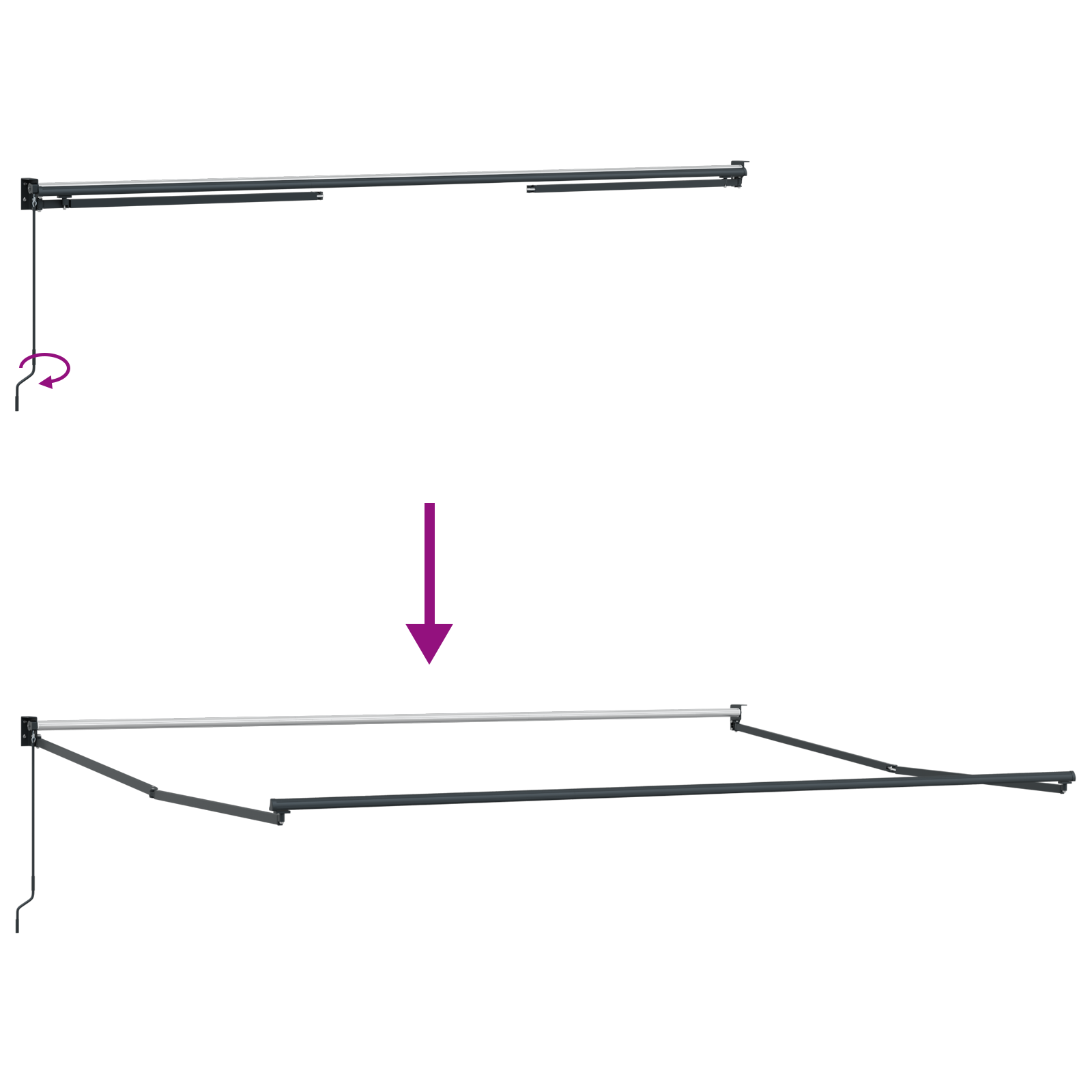Tenda Retrattile Manuale  Beige 500x300 cm