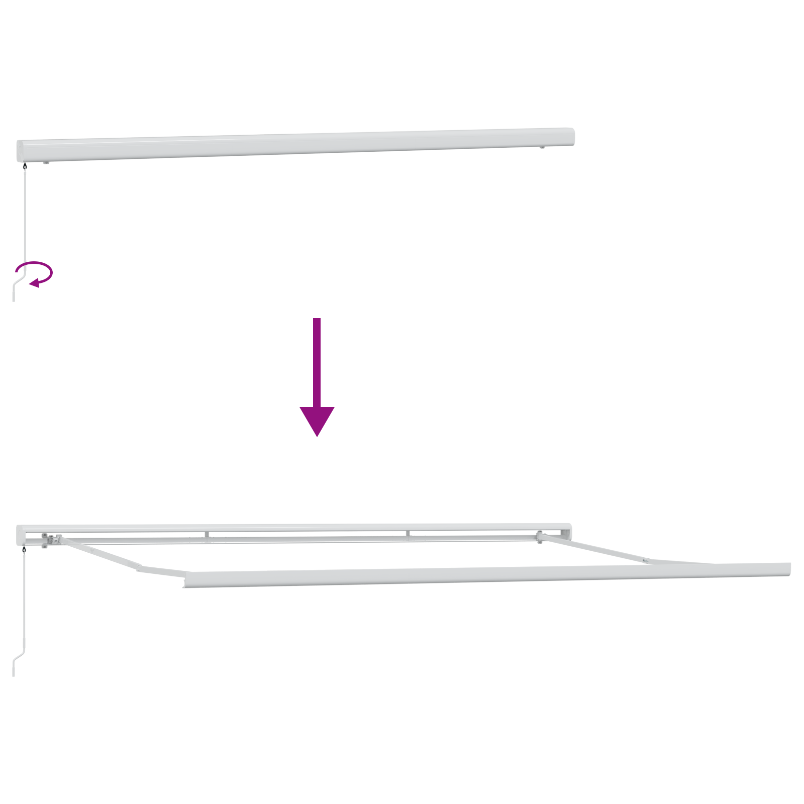 Tenda retrattile manuale  Beige 500x300 cm