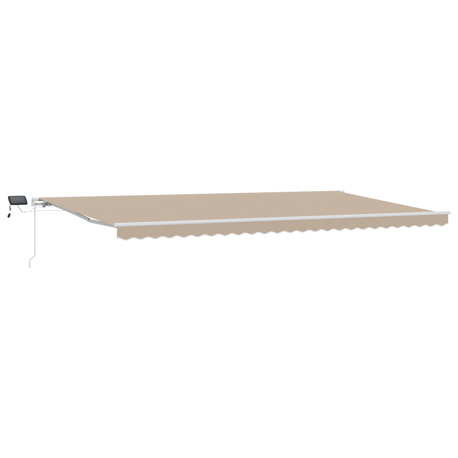 Tenda Retrattile Manuale con LED Beige 600x350 cm