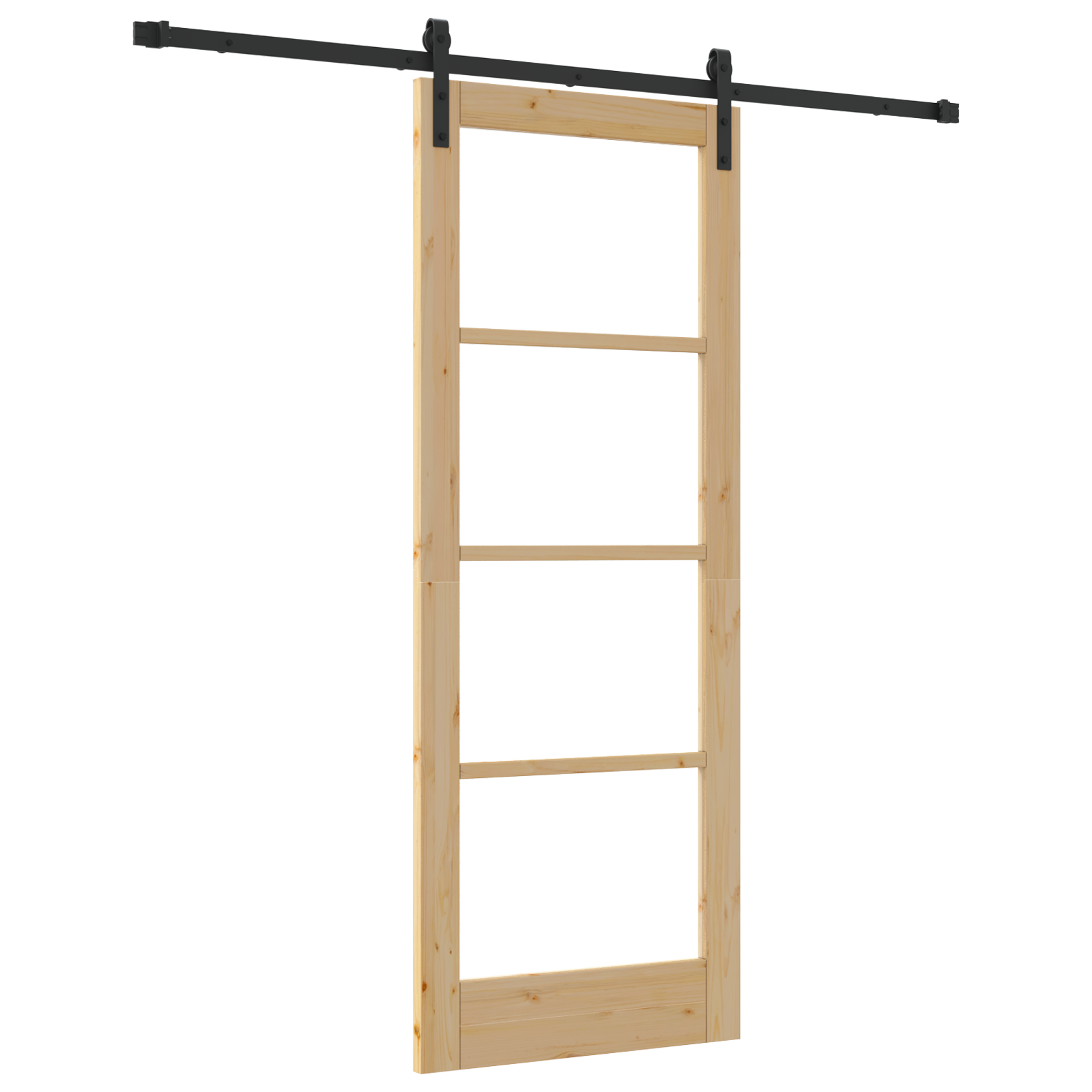 Porta scorrevole con set di ferramenta 'ORKDAL'Legno massello e vetro