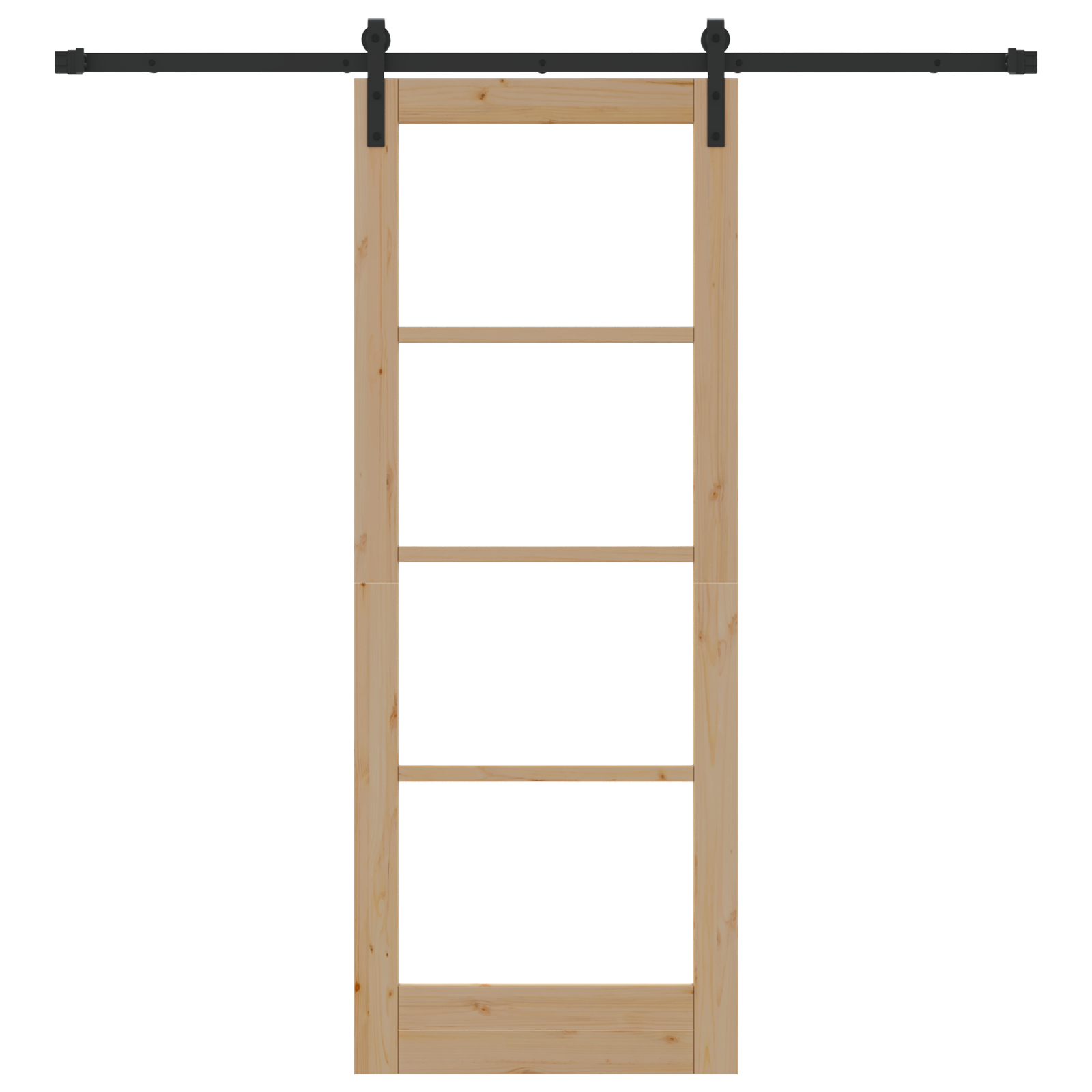 Porta scorrevole con set di ferramenta 'ORKDAL'Legno massello e vetro