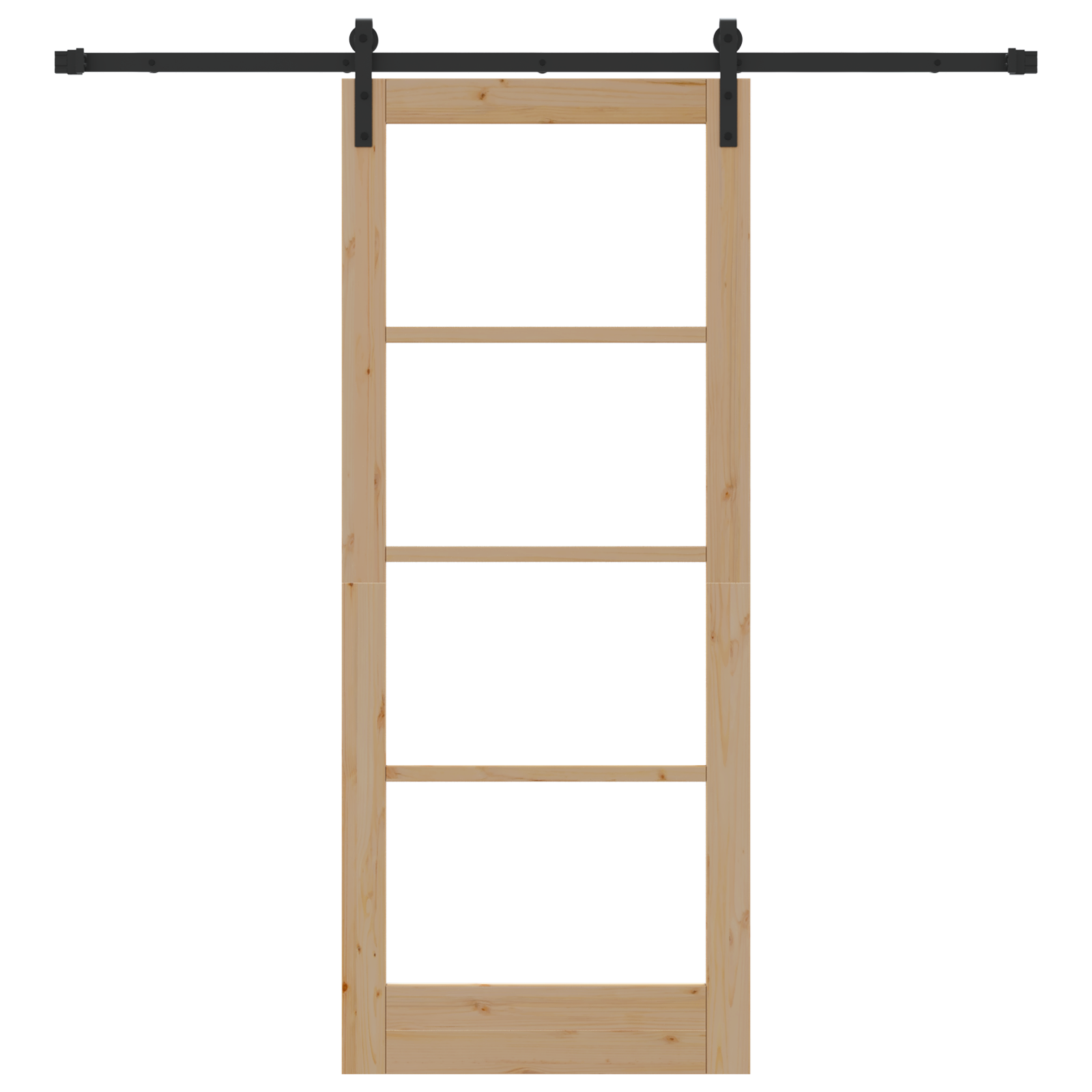 Porta scorrevole  con set hardware 'ORKDAL'Legno massello e vetro